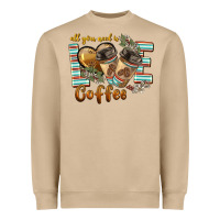 Mushroom all you need is love coffee Heavyweight Sweatshirt - BarkalooDesign
