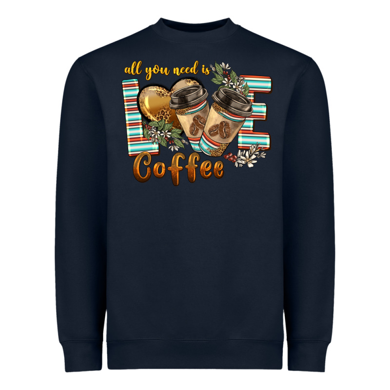 All You Need Is Love Coffee Heavyweight Sweatshirt by BarkalooDesign | Teevron