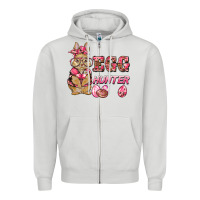 Dove Grey easter pink camouflage egg hunter  bunny Zipper Hoodie - BarkalooDesign