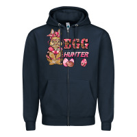 Navy easter pink camouflage egg hunter  bunny Zipper Hoodie - BarkalooDesign