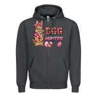 Smoke easter pink camouflage egg hunter  bunny Zipper Hoodie - BarkalooDesign