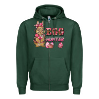 Sports Green easter pink camouflage egg hunter  bunny Zipper Hoodie - BarkalooDesign