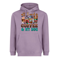 Lavender all i need is coffee and my dog Heavyweight Hoodie - AdoDesignShop