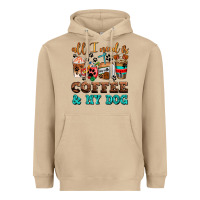 Mushroom all i need is coffee and my dog Heavyweight Hoodie - AdoDesignShop
