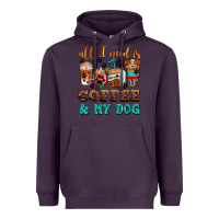 Plum all i need is coffee and my dog Heavyweight Hoodie - AdoDesignShop