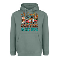 Sage all i need is coffee and my dog Heavyweight Hoodie - AdoDesignShop