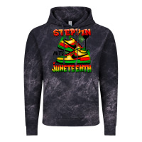 Cloud Black Steppin' into Juneteenth Vintage Hoodie - FaDigitalArtStudio