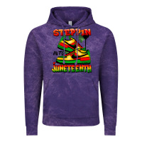 Cloud Purple Steppin' into Juneteenth Vintage Hoodie - FaDigitalArtStudio