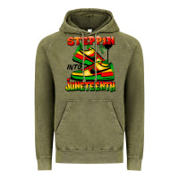 Vintage Olive Steppin' into Juneteenth Vintage Hoodie - FaDigitalArtStudio