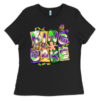 Black king cake mardi gras Ladies Tee - CowGirlArtShop