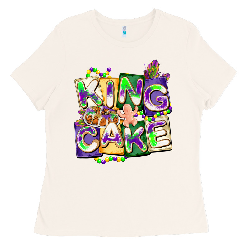 King Cake Mardi Gras Ladies Tee by CowGirlArtShop | Teevron