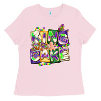 Bubblegum Pink king cake mardi gras Ladies Tee - CowGirlArtShop