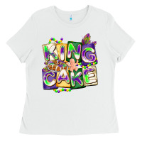 White king cake mardi gras Ladies Tee - CowGirlArtShop