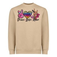 Mushroom peace love hair Heavyweight Sweatshirt - BarkalooDesign