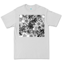 Dove Grey black and white floral Premium Tee - TumblerDesignByShophia