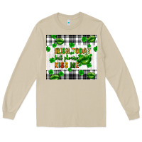 Mushroom Irish today but please kiss me st. patricks day Long Sleeve Tee - FaDigitalArtStudio