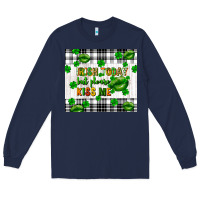 Navy Irish today but please kiss me st. patricks day Long Sleeve Tee - FaDigitalArtStudio