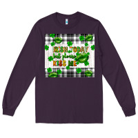 Plum Irish today but please kiss me st. patricks day Long Sleeve Tee - FaDigitalArtStudio