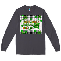 Smoke Irish today but please kiss me st. patricks day Long Sleeve Tee - FaDigitalArtStudio