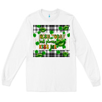 White Irish today but please kiss me st. patricks day Long Sleeve Tee - FaDigitalArtStudio