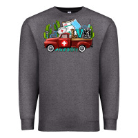 Charcoal Heather lvn nurse truck with cactus and sunflowers Premium Sweatshirt - AdoDesignShop