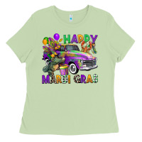 Matcha happy mardi gras truck Ladies Tee - CowGirlArtShop