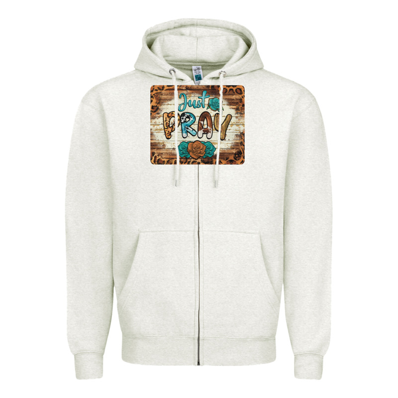 Just Pray Mousepad Zipper Hoodie by BarkalooDesign | Teevron