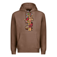 Chestnut merry christmas skeleton hand Premium Hoodie - CowhideDigitalArt