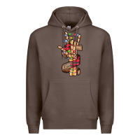Coffee merry christmas skeleton hand Premium Hoodie - CowhideDigitalArt