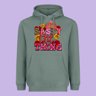 Sassy Little Thing With Crown Heavyweight Hoodie Designed By Adodesignshop