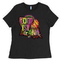 Black louisiana map Ladies Tee - CowGirlArtShop