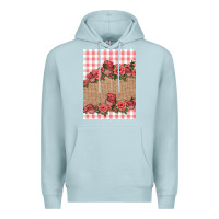 Blue Mist valentines day burlap background Premium Hoodie - Jasminsmagicworld