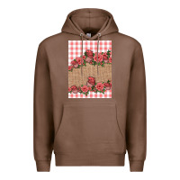 Chestnut valentines day burlap background Premium Hoodie - Jasminsmagicworld