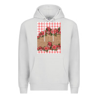 Dove Grey valentines day burlap background Premium Hoodie - Jasminsmagicworld