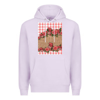Lilac valentines day burlap background Premium Hoodie - Jasminsmagicworld