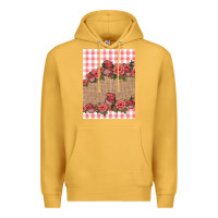 Mustard valentines day burlap background Premium Hoodie - Jasminsmagicworld