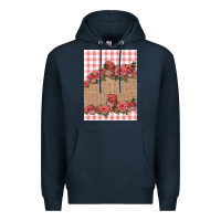 Navy valentines day burlap background Premium Hoodie - Jasminsmagicworld