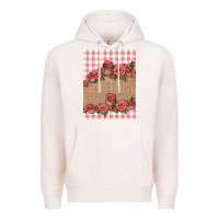 Pale Pink valentines day burlap background Premium Hoodie - Jasminsmagicworld