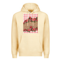 Pina Colada valentines day burlap background Premium Hoodie - Jasminsmagicworld