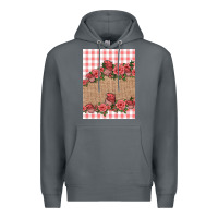 Rock valentines day burlap background Premium Hoodie - Jasminsmagicworld