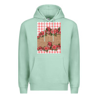 Seafoam valentines day burlap background Premium Hoodie - Jasminsmagicworld