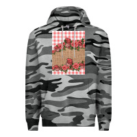 Slate Camo valentines day burlap background Premium Hoodie - Jasminsmagicworld