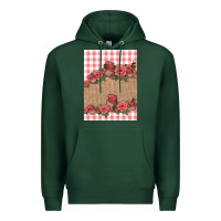 Sports Green valentines day burlap background Premium Hoodie - Jasminsmagicworld