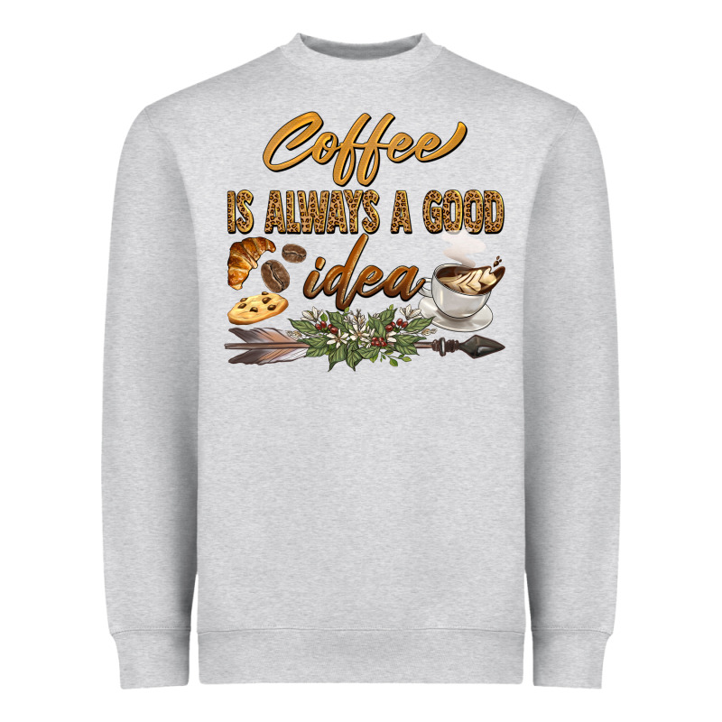 Coffee Is Always A Good Idea Heavyweight Sweatshirt by BarkalooDesign | Teevron