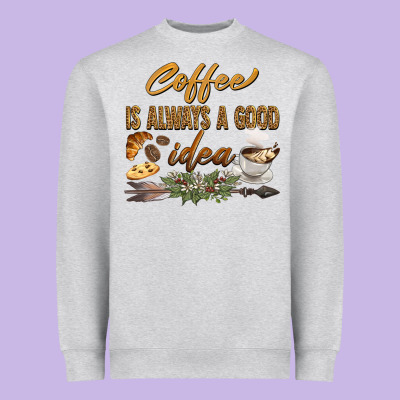 Coffee Is Always A Good Idea Heavyweight Sweatshirt Designed By Barkaloodesign