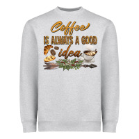 Heather Grey coffee is always a good idea Heavyweight Sweatshirt - BarkalooDesign