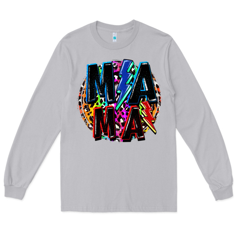 Mama Lightning Bolts Mother's Day Long Sleeve Tee by FaDigitalArtStudio | Teevron