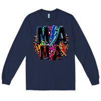 Navy Mama lightning bolts Mother's Day Long Sleeve Tee - FaDigitalArtStudio