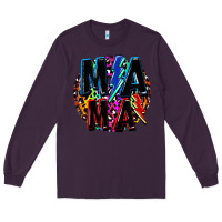 Plum Mama lightning bolts Mother's Day Long Sleeve Tee - FaDigitalArtStudio