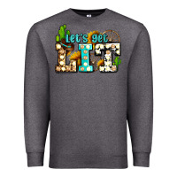 Charcoal Heather western lets get lit ado Premium Sweatshirt - AdoDesignShop